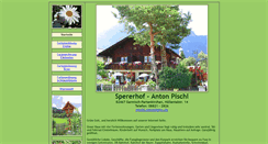 Desktop Screenshot of ferienhaus-spererhof.de