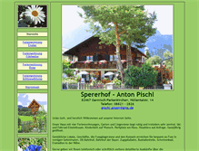 Tablet Screenshot of ferienhaus-spererhof.de
